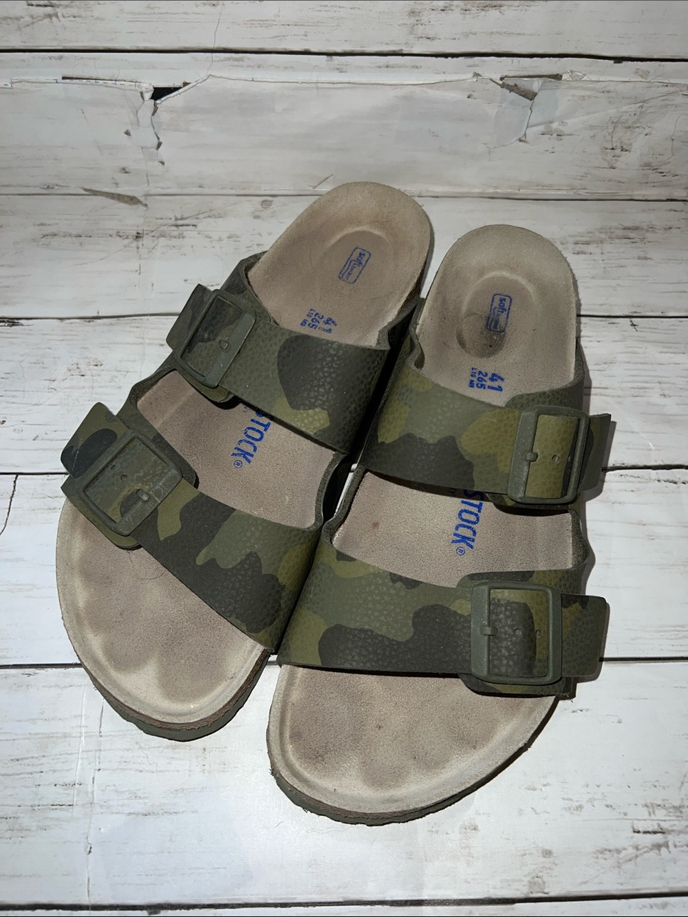 Birkenstock Womens Arizona Camo Green Sz 41 Women’s 10 - Picture 3 of 6